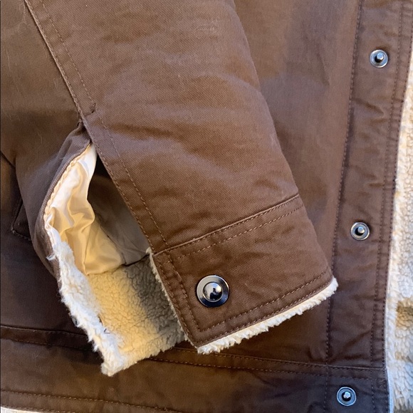Men's Brown Sherpa-Lined Jacket - Picture 6 of 10